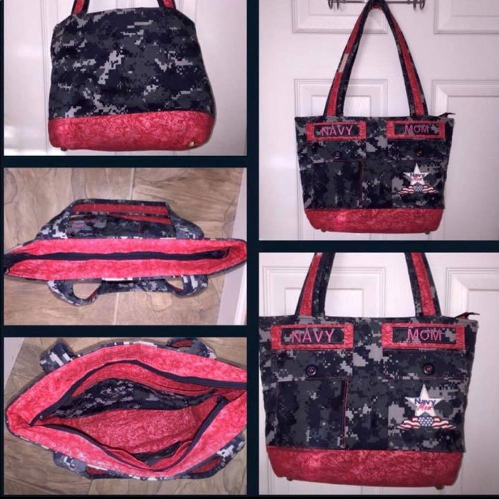 Custom Navy Mom Handbag